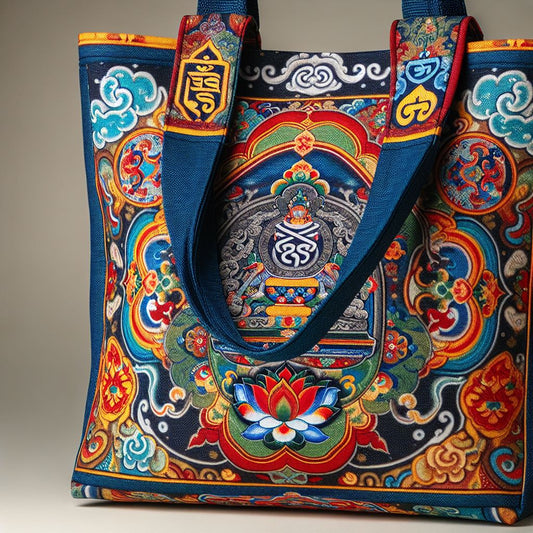 Colourful Tibetan Fabric Carry Bag