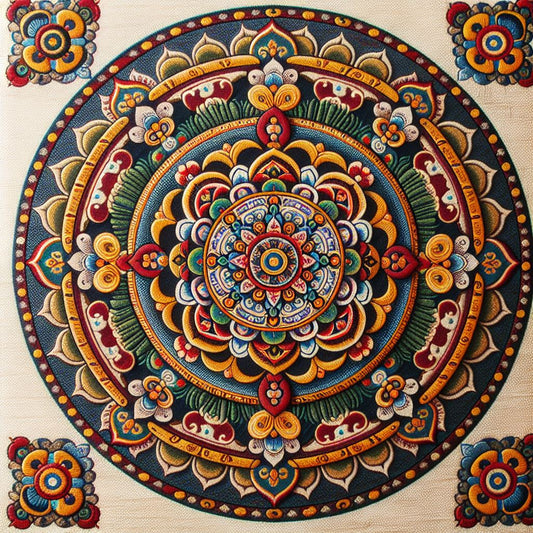 Unique Tibetan Mandala Rug